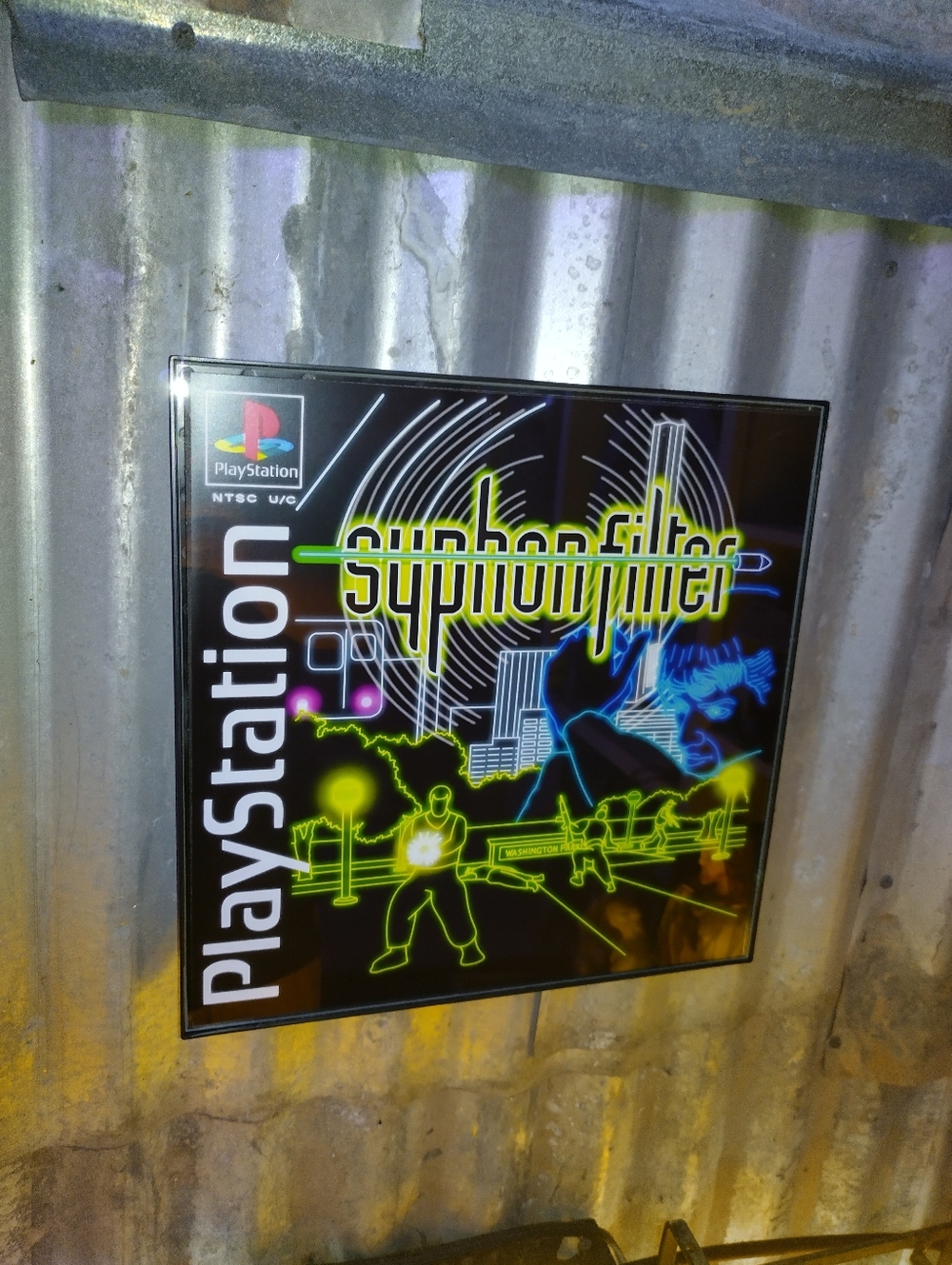 Neon Syphon Filter Retro PlayStation 1 Framed Art Print By Neon Nicho